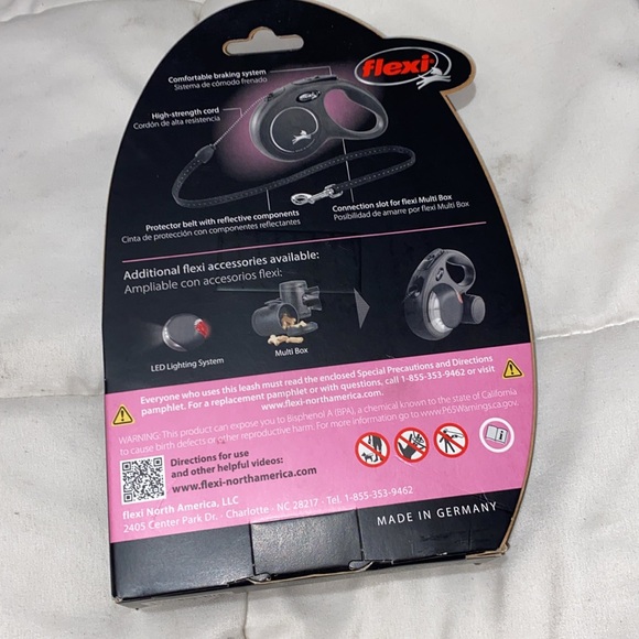 🐶 flexi 16ft Small Retractable Cord Dog Leash Collar Harness Pet Pets Black NWT - Picture 3 of 3